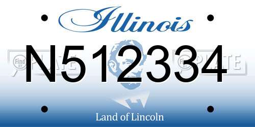 N512334 Illinois License Plate
