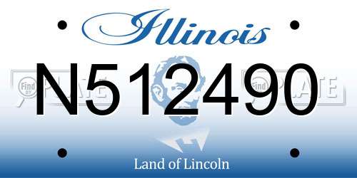 N512490 Illinois License Plate