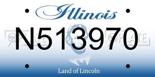 N513970 Illinois License Plate
