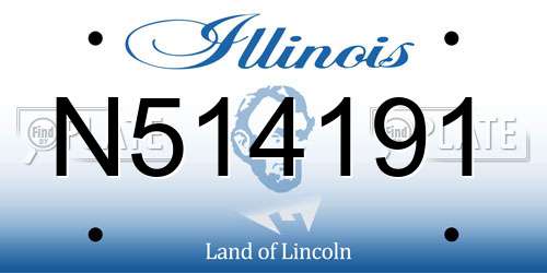 N514191 Illinois License Plate