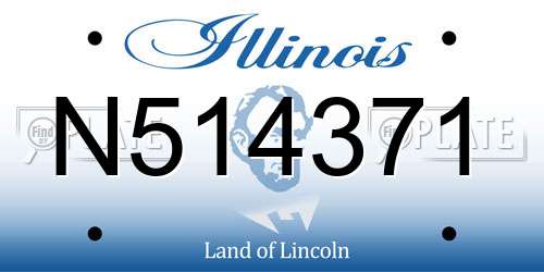 N514371 Illinois License Plate