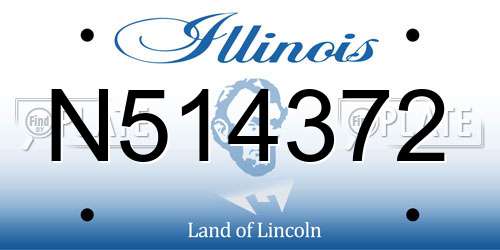 N514372 Illinois License Plate