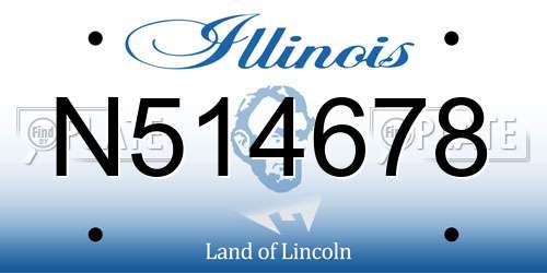 N514678 Illinois License Plate