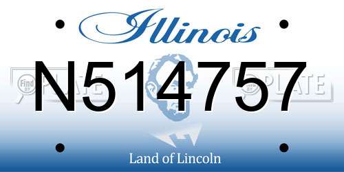 N514757 Illinois License Plate