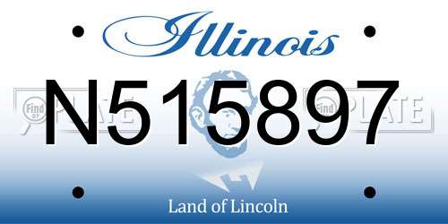 N515897 Illinois License Plate