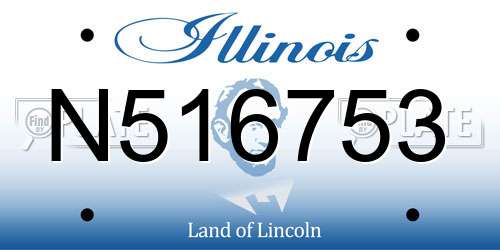 N516753 Illinois License Plate