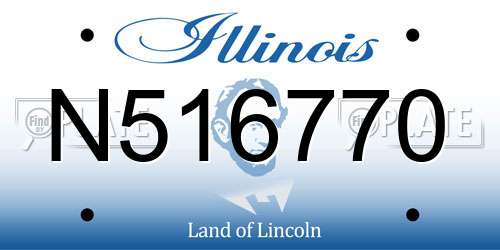 N516770 Illinois License Plate