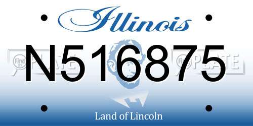 N516875 Illinois License Plate
