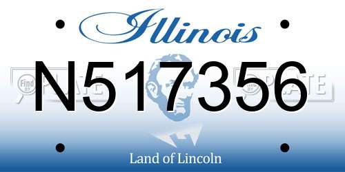 N517356 Illinois License Plate