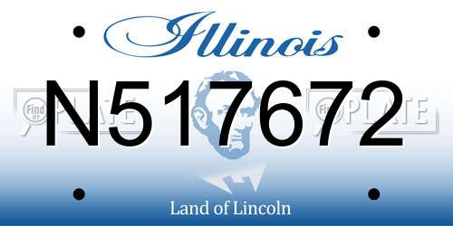 N517672 Illinois License Plate