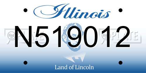 N519012 Illinois License Plate