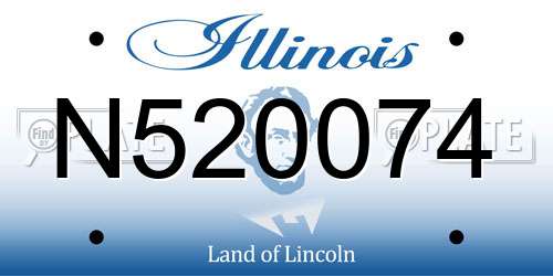 N520074 Illinois License Plate