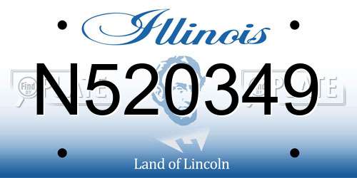 N520349 Illinois License Plate