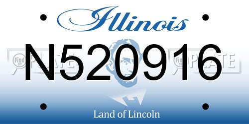 N520916 Illinois License Plate