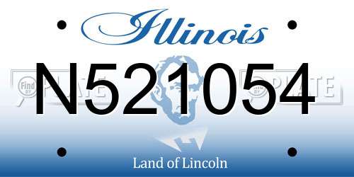 N521054 Illinois License Plate