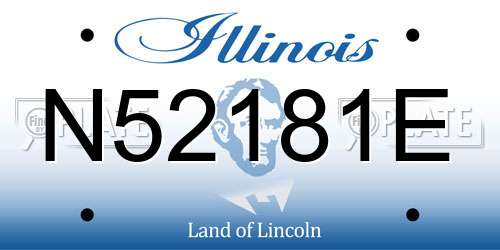 N52181E Illinois License Plate
