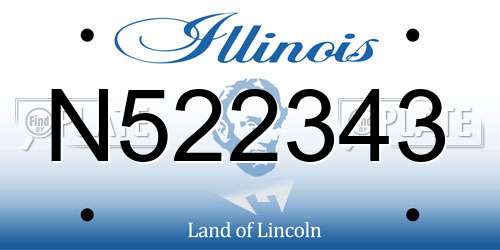 N522343 Illinois License Plate