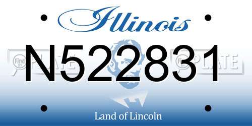 N522831 Illinois License Plate