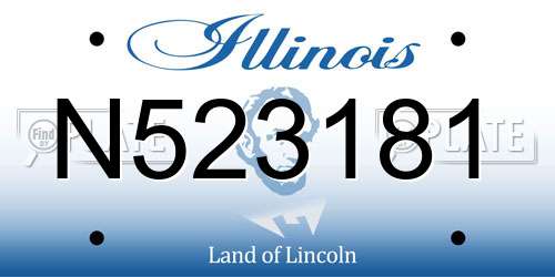 N523181 Illinois License Plate