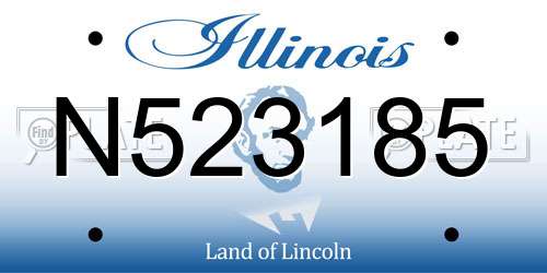 N523185 Illinois License Plate