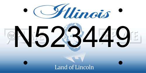N523449 Illinois License Plate
