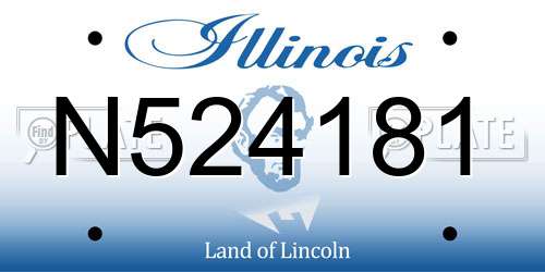 N524181 Illinois License Plate