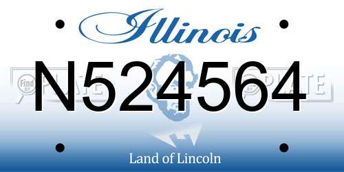 N524564 Illinois License Plate