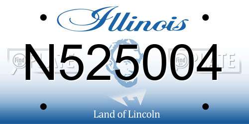 N525004 Illinois License Plate