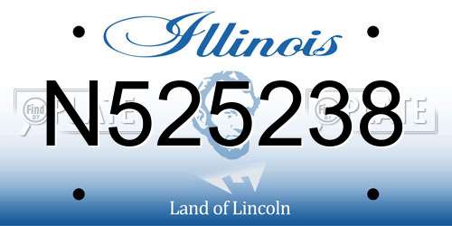 N525238 Illinois License Plate