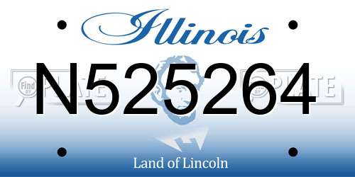 N525264 Illinois License Plate