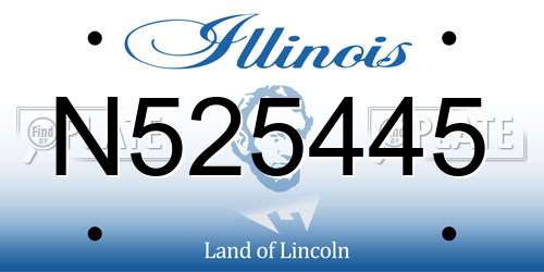 N525445 Illinois License Plate