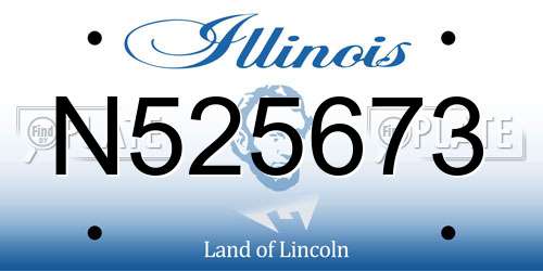 N525673 Illinois License Plate