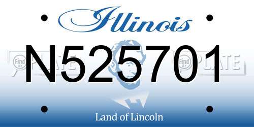 N525701 Illinois License Plate