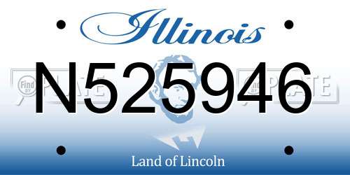 N525946 Illinois License Plate