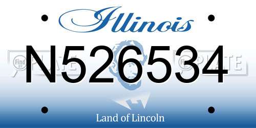 N526534 Illinois License Plate