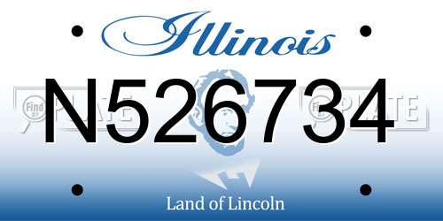 N526734 Illinois License Plate