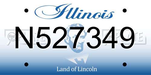 N527349 Illinois License Plate