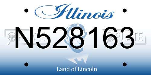N528163 Illinois License Plate