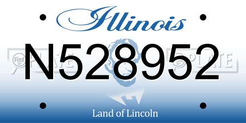 N528952 Illinois License Plate