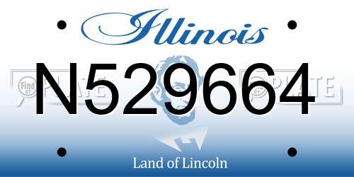 N529664 Illinois License Plate