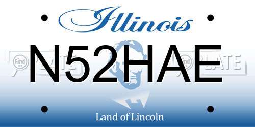 N52HAE Illinois License Plate