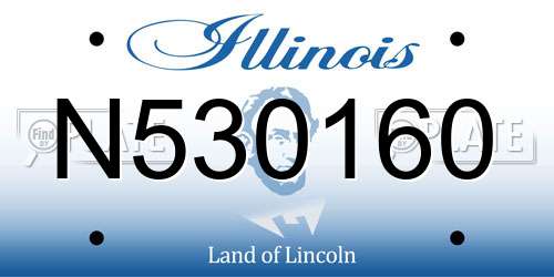 N530160 Illinois License Plate