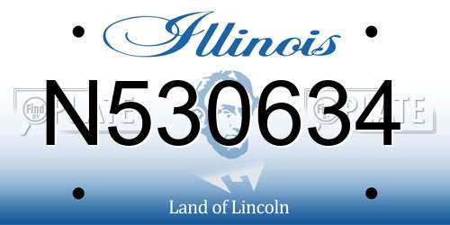 N530634 Illinois License Plate