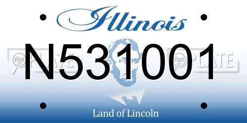 N531001 Illinois License Plate
