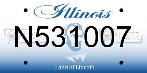 N531007 Illinois License Plate