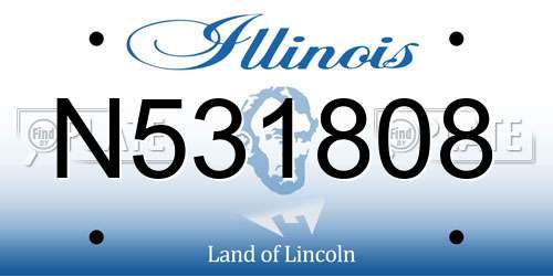N531808 Illinois License Plate