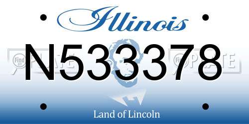 N533378 Illinois License Plate