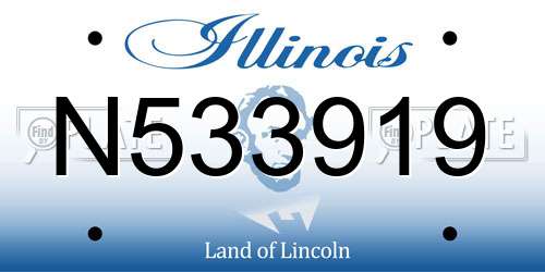 N533919 Illinois License Plate