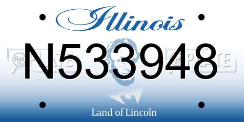 N533948 Illinois License Plate