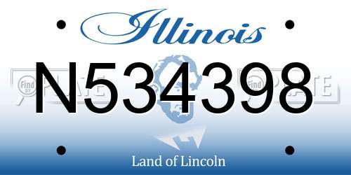 N534398 Illinois License Plate